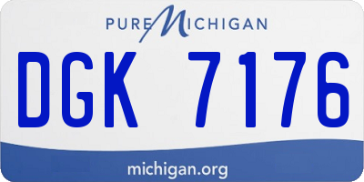 MI license plate DGK7176