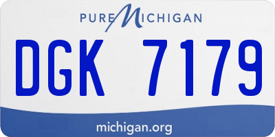 MI license plate DGK7179