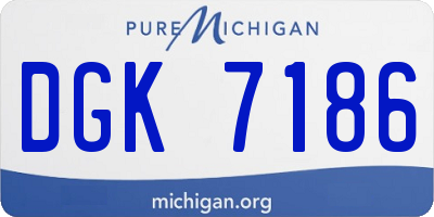 MI license plate DGK7186