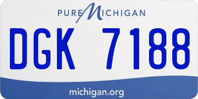 MI license plate DGK7188