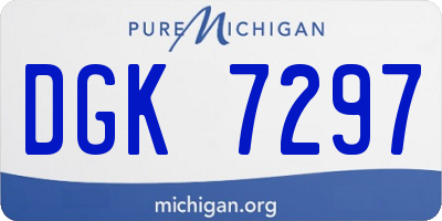 MI license plate DGK7297
