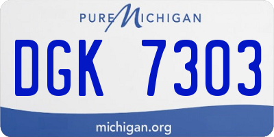 MI license plate DGK7303