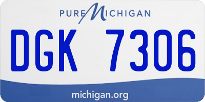 MI license plate DGK7306