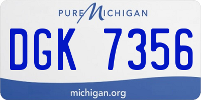 MI license plate DGK7356