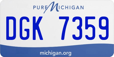 MI license plate DGK7359
