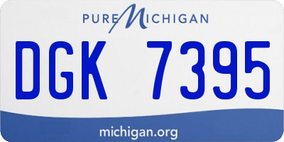 MI license plate DGK7395