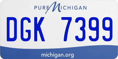 MI license plate DGK7399