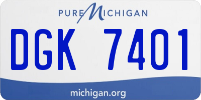 MI license plate DGK7401