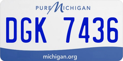 MI license plate DGK7436