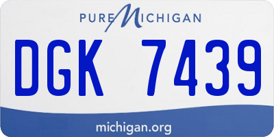 MI license plate DGK7439