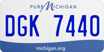 MI license plate DGK7440