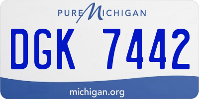 MI license plate DGK7442