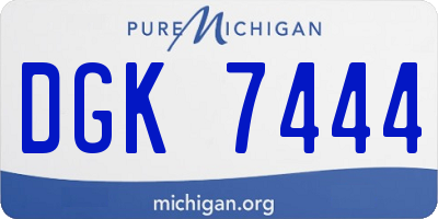 MI license plate DGK7444
