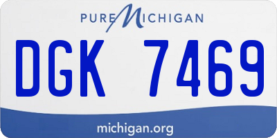MI license plate DGK7469