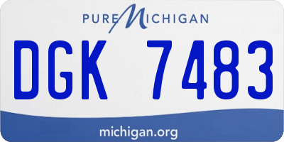 MI license plate DGK7483