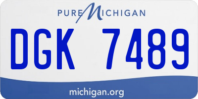 MI license plate DGK7489