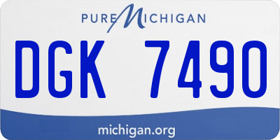 MI license plate DGK7490