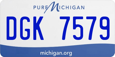 MI license plate DGK7579