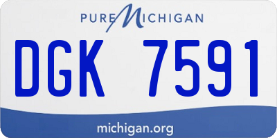 MI license plate DGK7591