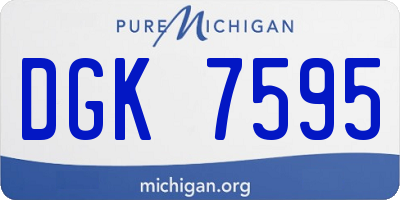 MI license plate DGK7595