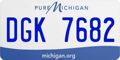 MI license plate DGK7682