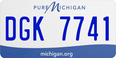 MI license plate DGK7741