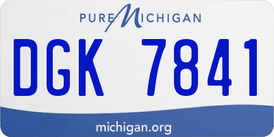 MI license plate DGK7841