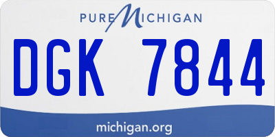 MI license plate DGK7844