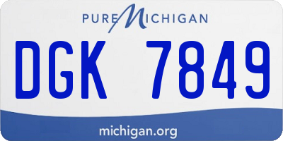 MI license plate DGK7849