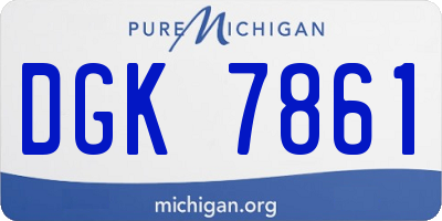 MI license plate DGK7861