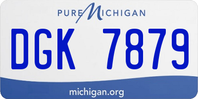 MI license plate DGK7879