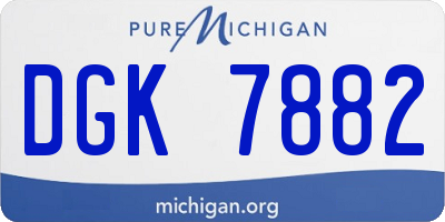 MI license plate DGK7882
