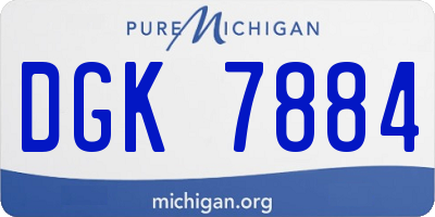 MI license plate DGK7884