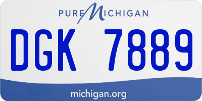 MI license plate DGK7889