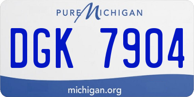 MI license plate DGK7904