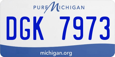 MI license plate DGK7973