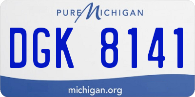 MI license plate DGK8141