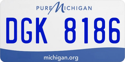 MI license plate DGK8186