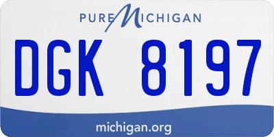 MI license plate DGK8197