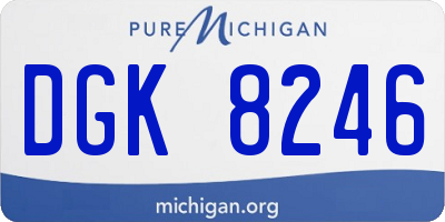 MI license plate DGK8246