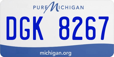MI license plate DGK8267
