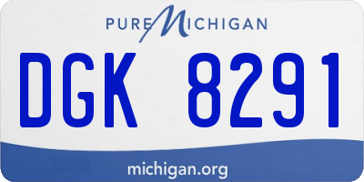 MI license plate DGK8291