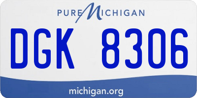 MI license plate DGK8306