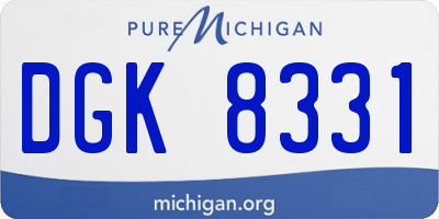 MI license plate DGK8331