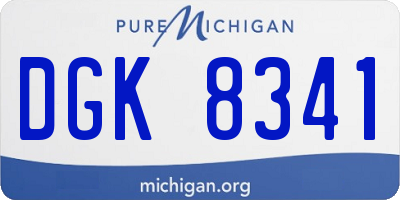 MI license plate DGK8341