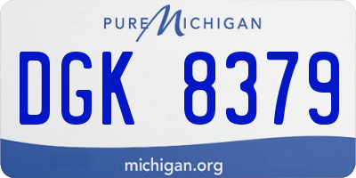 MI license plate DGK8379