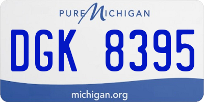 MI license plate DGK8395