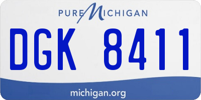 MI license plate DGK8411