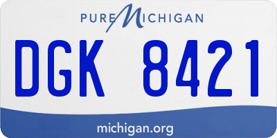 MI license plate DGK8421