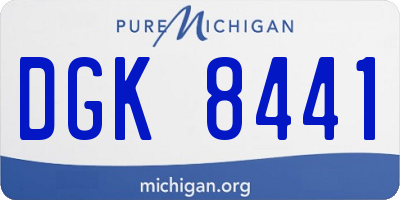 MI license plate DGK8441